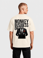'Monkey Business Only' Oversized Graphic Tee - Pendo Store