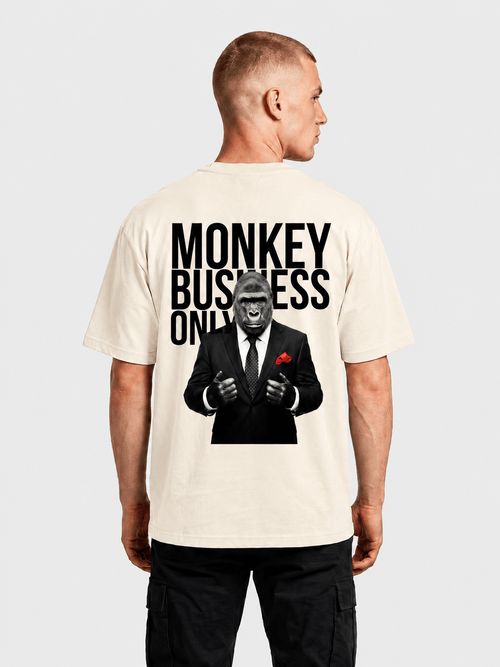'Monkey Business Only' Oversized Graphic Tee - Pendo Store