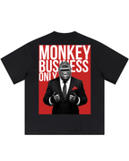 'Monkey Business Only' Oversized Graphic Tee - Pendo Store