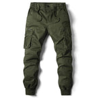 New Cotton Men’s Cargo Pants in Khaki, Black, Army, and Light Gray. Casual Tactical Joggers with Multi-Pockets for Fashion and Work Wear. - Pendo Store
