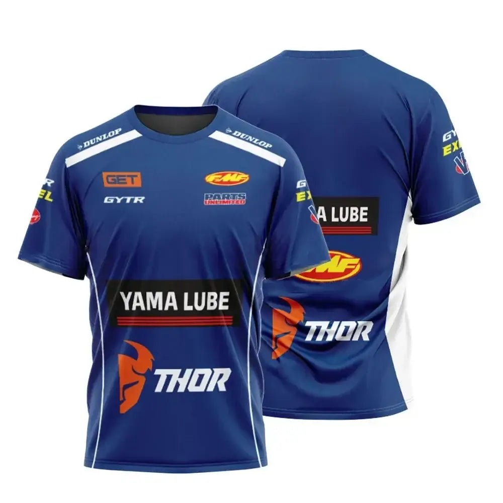 New Dominant Men 3D Printed Team Motorcycle Superbike Off-road T-shirt Men's Quick Dry Breathable Crewneck Jersey - Pendo Store