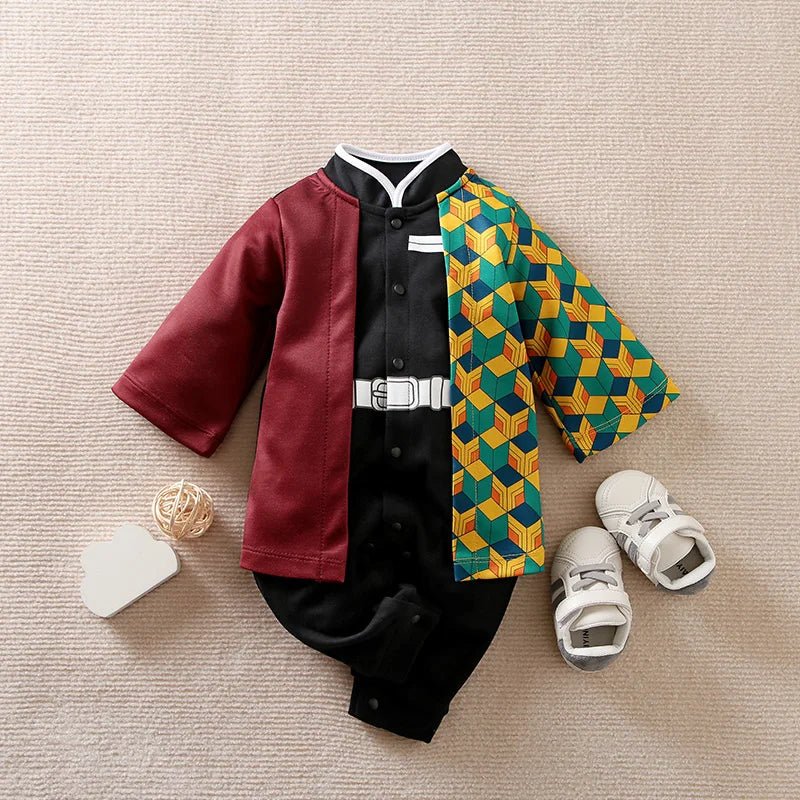 Newborn Baby Anime Cape Style Children Long Sleeve Cotton Bodysuit, Cute Kids Boys Girls Romper - Pendo Store