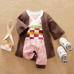 Newborn Baby Anime Cape Style Children Long Sleeve Cotton Bodysuit, Cute Kids Boys Girls Romper - Pendo Store