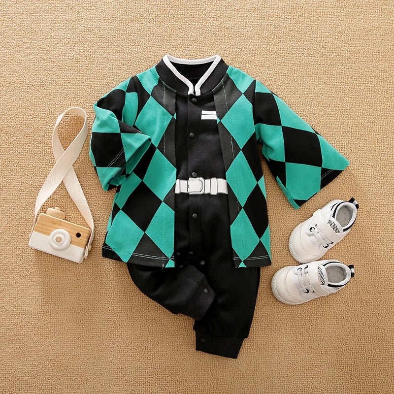 Newborn Baby Anime Cape Style Children Long Sleeve Cotton Bodysuit, Cute Kids Boys Girls Romper - Pendo Store