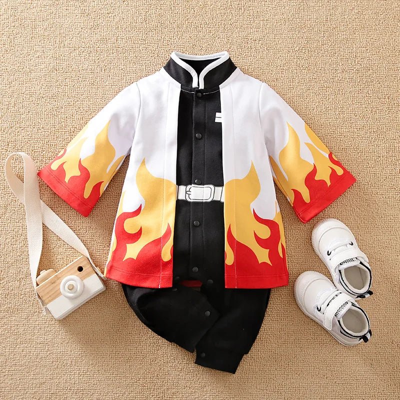 Newborn Baby Anime Cape Style Children Long Sleeve Cotton Bodysuit, Cute Kids Boys Girls Romper - Pendo Store