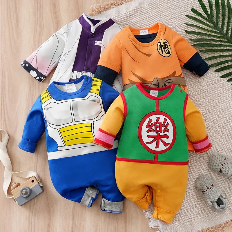Newborn Baby Anime Cape Style Children Long Sleeve Cotton Bodysuit, Cute Kids Boys Girls Romper - Pendo Store