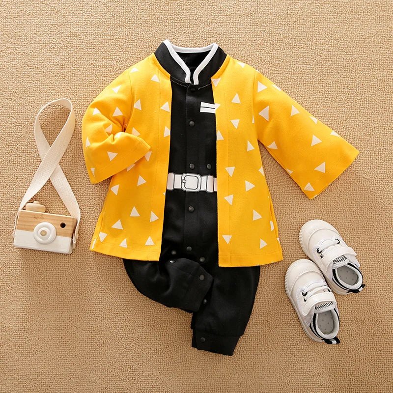Newborn Baby Anime Cape Style Children Long Sleeve Cotton Bodysuit, Cute Kids Boys Girls Romper - Pendo Store
