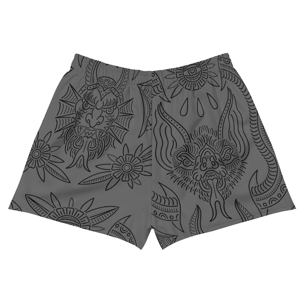 Nightmare Gray Women's Gym Shorts - Pendo Store