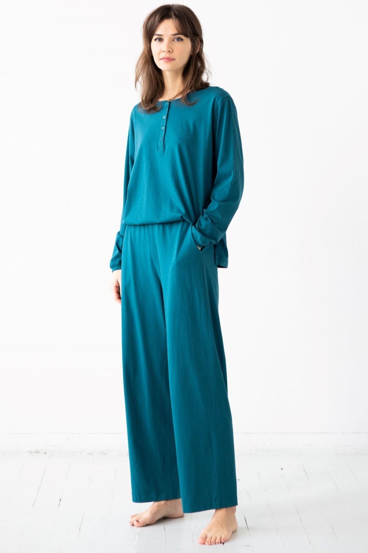 Pima Cotton Straight Leg Pants - Pendo Store