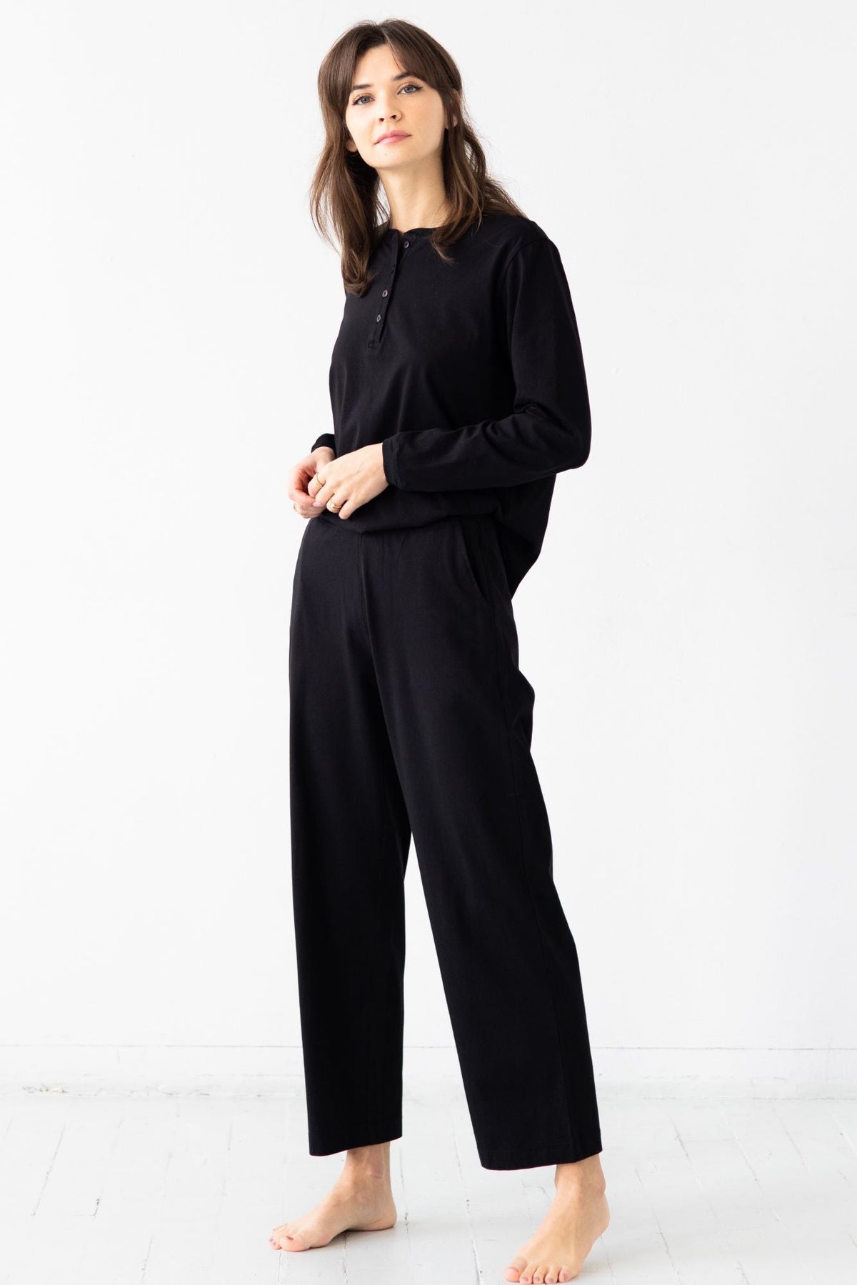 Pima Cotton Straight Leg Pants - Pendo Store