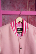 Pink and White Varsity Jacket - Pendo Store