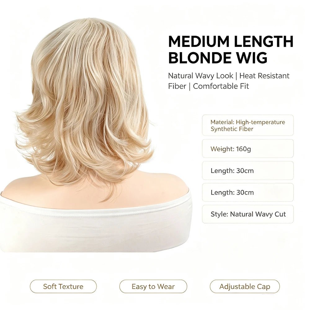 Platinum Wavy Cosplay Wig - Pendo Store
