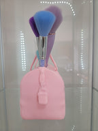 Pink Duffel Makeup Brush Holder