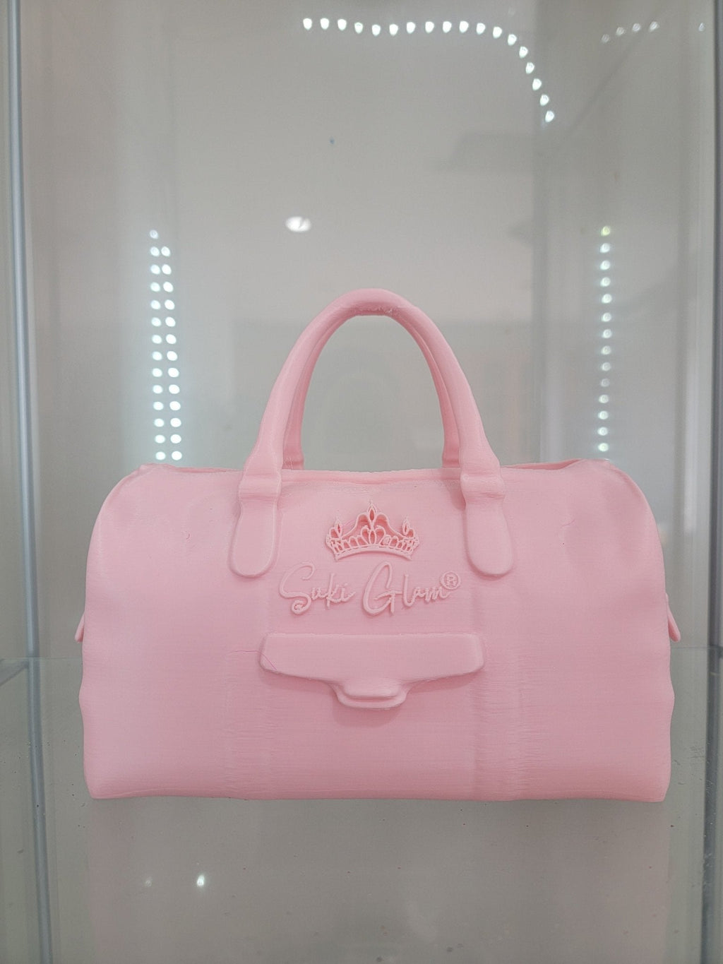 Pink Duffel Makeup Brush Holder