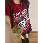 Harajuku Punk Cat Print T-Shirt