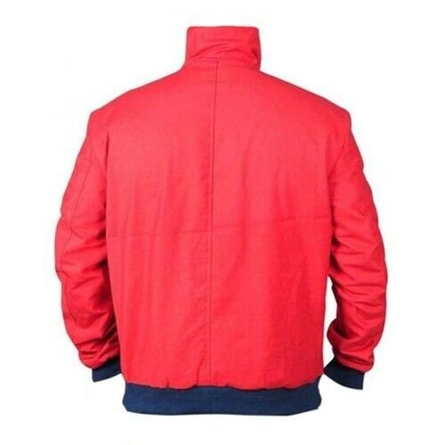 Red Lifeguard Style Bomber Jacket - Pendo Store