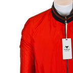 Red Moto Style Leather Jacket - Pendo Store