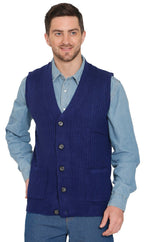 Rib Knit Button Front Sweater Vest - Pendo Store