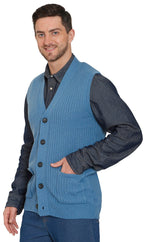 Rib Knit Button Front Sweater Vest - Pendo Store