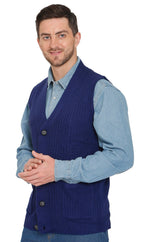 Rib Knit Button Front Sweater Vest - Pendo Store