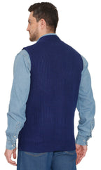 Rib Knit Button Front Sweater Vest - Pendo Store