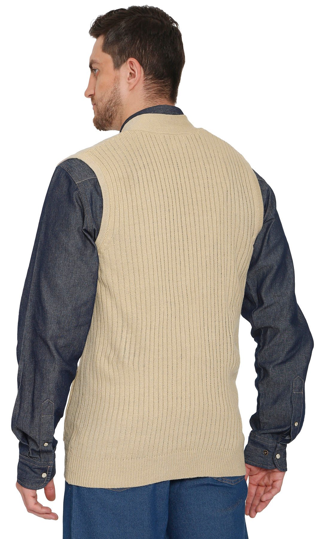 Rib Knit Button Front Sweater Vest - Pendo Store