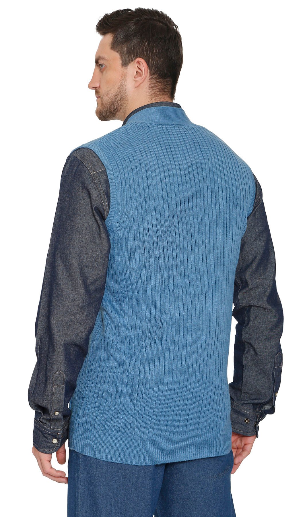 Rib Knit Button Front Sweater Vest - Pendo Store