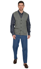Rib Knit Button Front Sweater Vest - Pendo Store