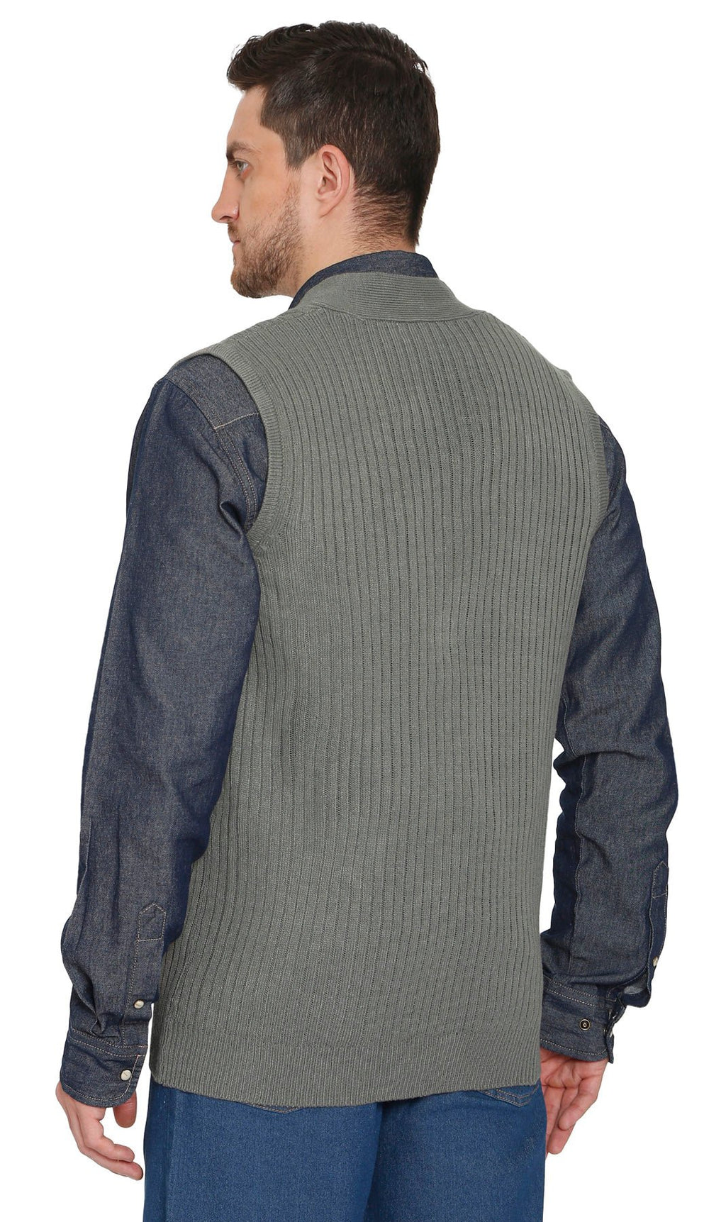 Rib Knit Button Front Sweater Vest - Pendo Store
