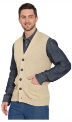 Rib Knit Button Front Sweater Vest - Pendo Store