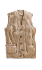 Rib Knit Button Front Sweater Vest - Pendo Store
