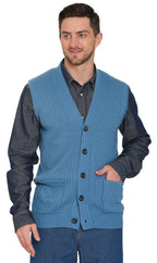Rib Knit Button Front Sweater Vest - Pendo Store