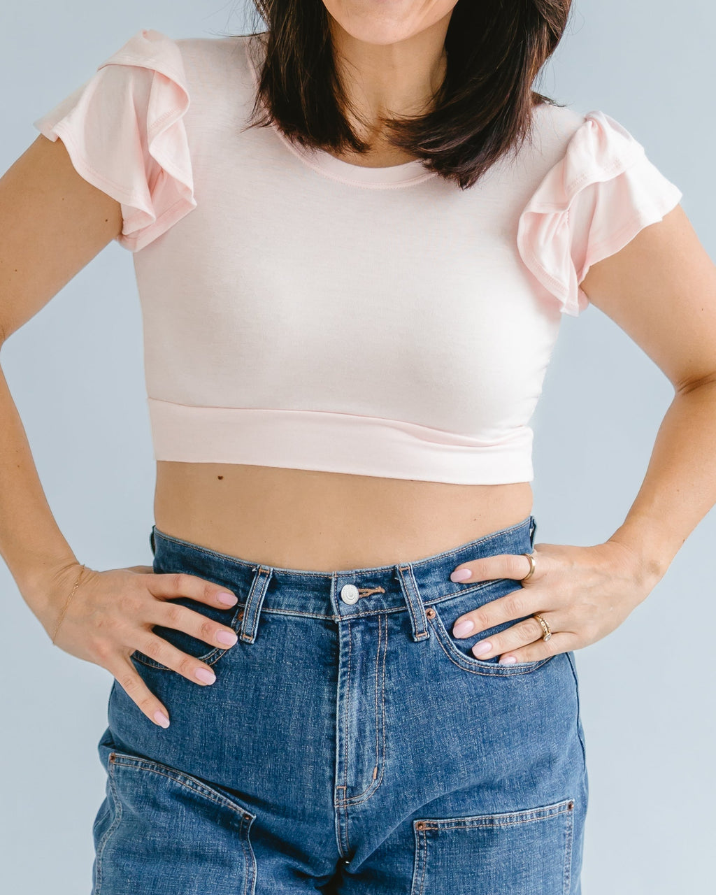 Ruffle Sleeve Halftee - Pendo Store