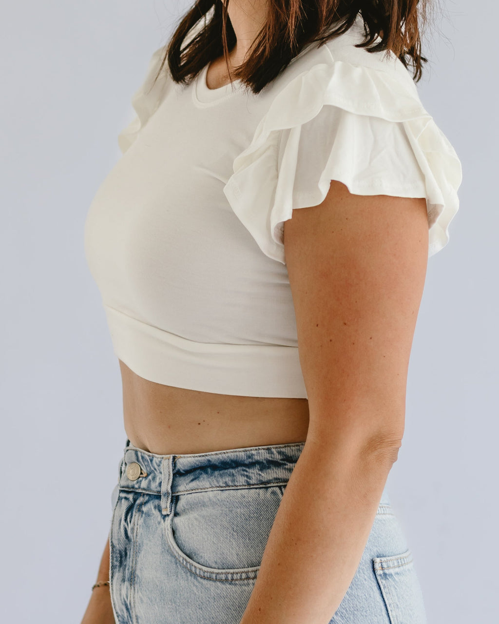 Ruffle Sleeve Halftee - Pendo Store