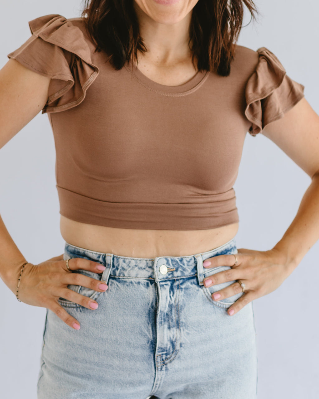 Ruffle Sleeve Halftee - Pendo Store