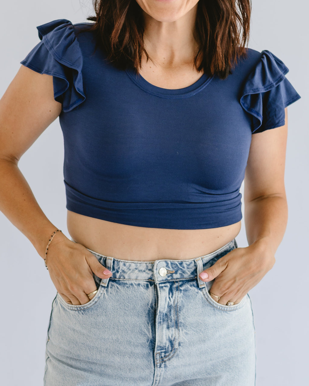Ruffle Sleeve Halftee - Pendo Store