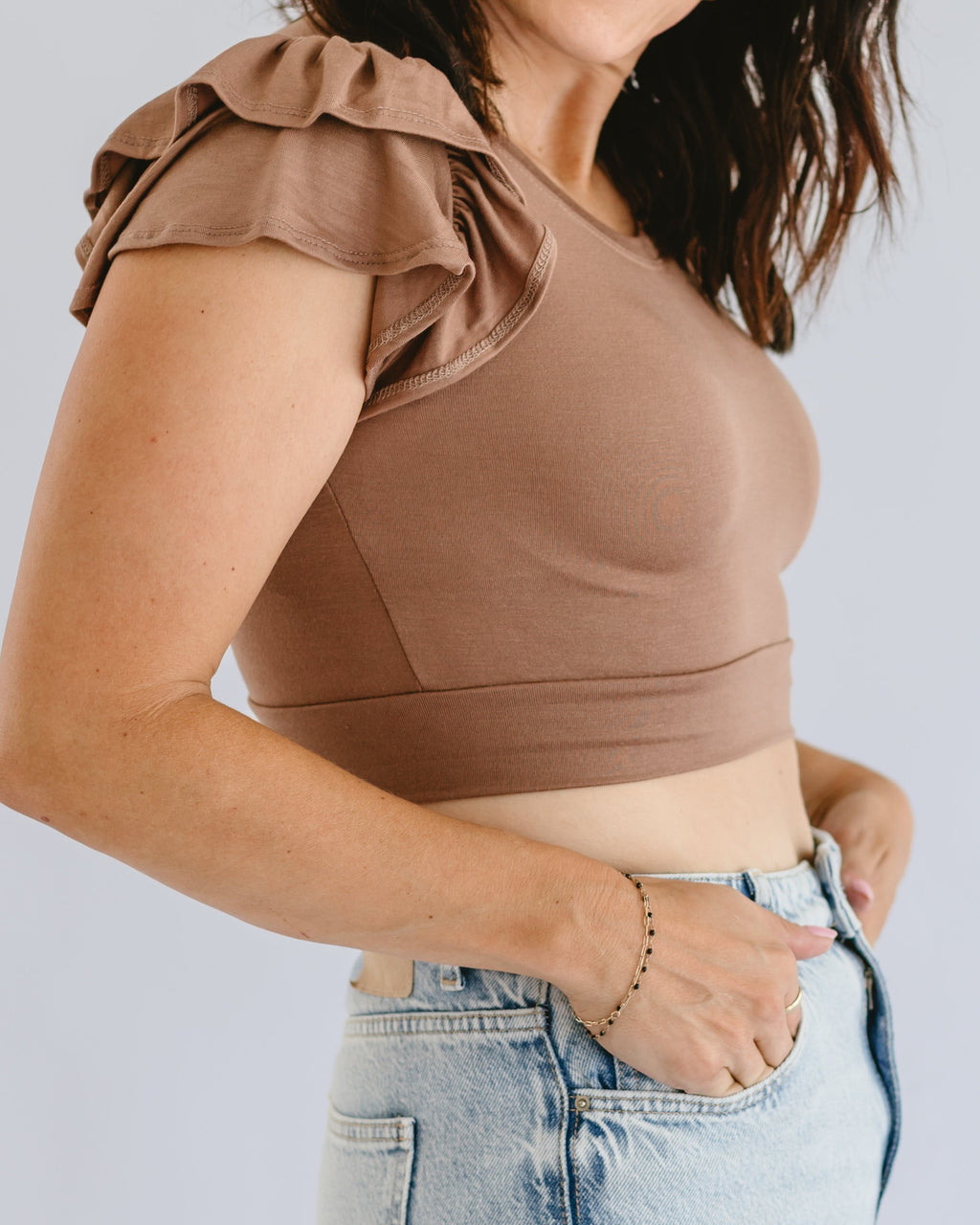 Ruffle Sleeve Halftee - Pendo Store