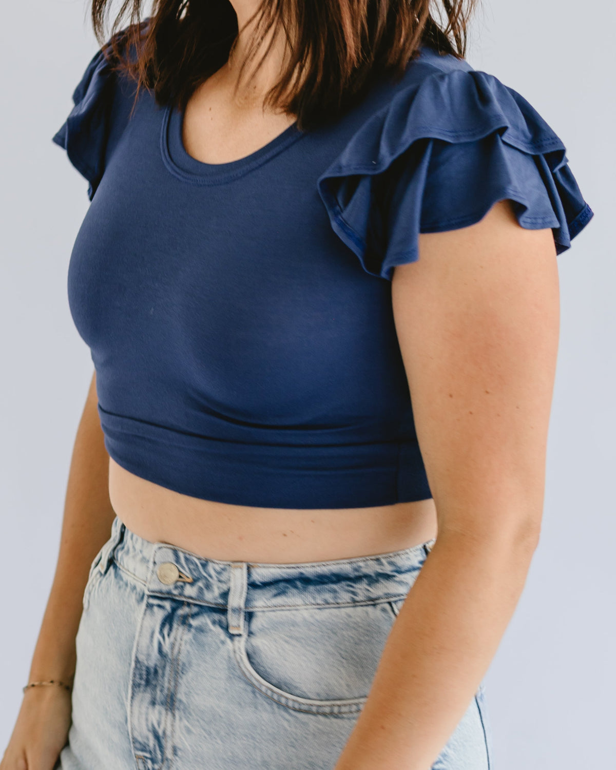 Ruffle Sleeve Halftee - Pendo Store