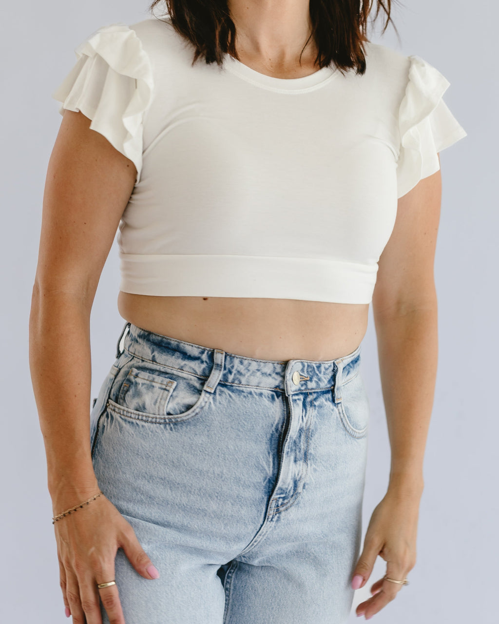 Ruffle Sleeve Halftee - Pendo Store