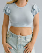 Ruffle Sleeve Halftee - Pendo Store