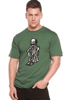 Sad Skeleton Halloween Unisex Bamboo Viscose/Organic Cotton Short Sleeve Graphic T-Shirt - Pendo Store