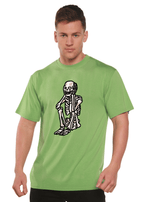 Sad Skeleton Halloween Unisex Bamboo Viscose/Organic Cotton Short Sleeve Graphic T-Shirt - Pendo Store