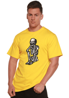 Sad Skeleton Halloween Unisex Bamboo Viscose/Organic Cotton Short Sleeve Graphic T-Shirt - Pendo Store