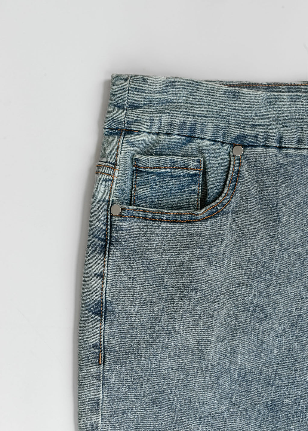 Sandra Classic Wash Midi Denim Skirt - Pendo Store