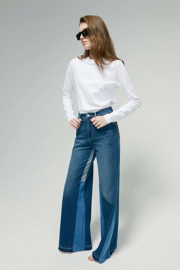 Shadow Split Wideleg Jeans HJ056 - Pendo Store