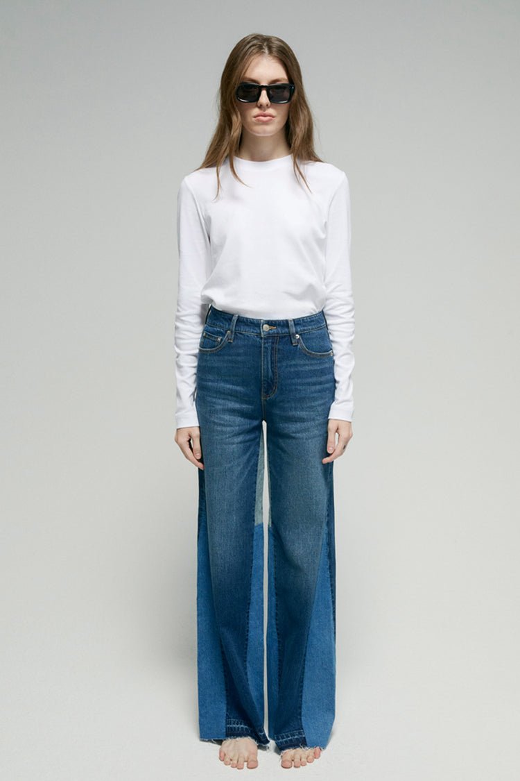 Shadow Split Wideleg Jeans HJ056 - Pendo Store