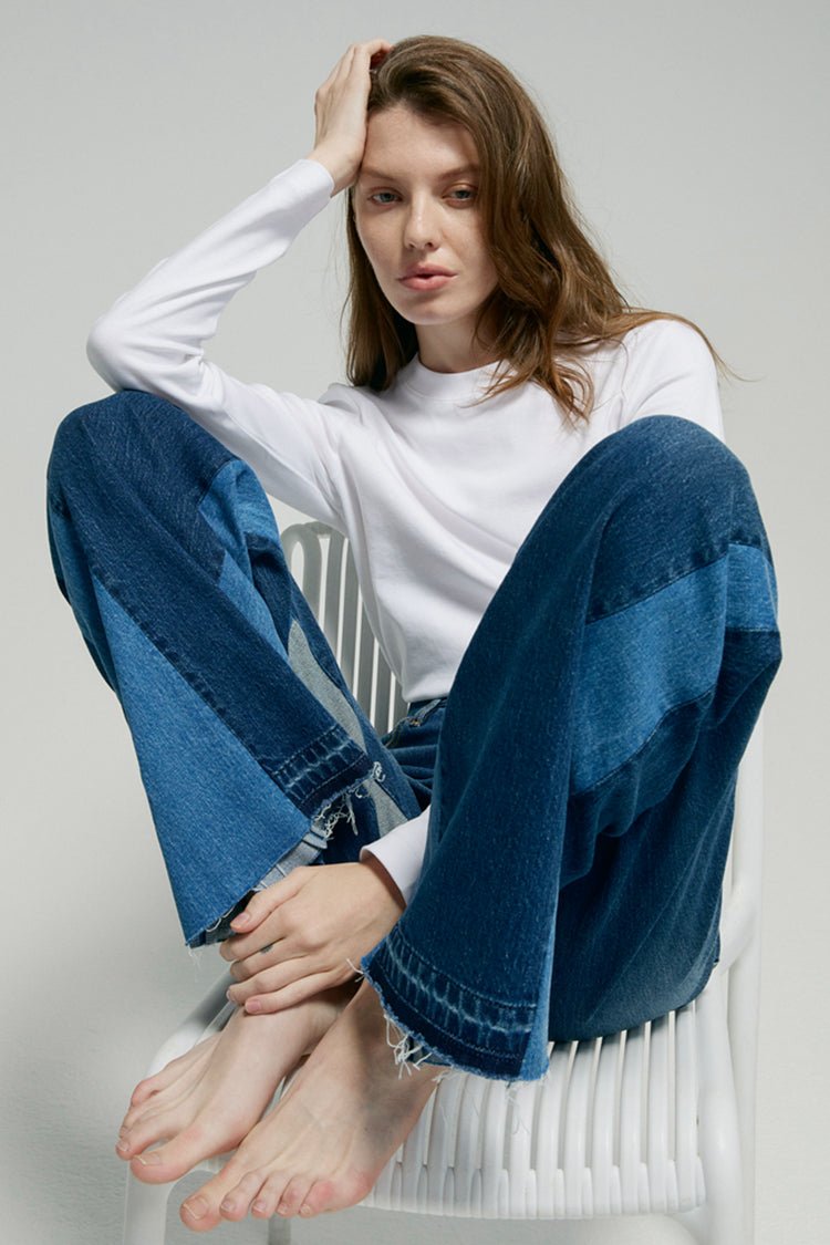 Shadow Split Wideleg Jeans HJ056 - Pendo Store