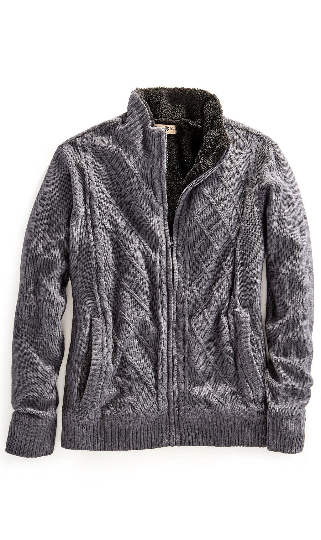 Sherpa Lined Fleece Sweater Jacket - Pendo Store