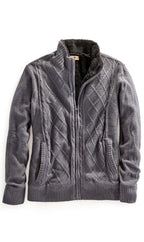 Sherpa Lined Fleece Sweater Jacket - Pendo Store