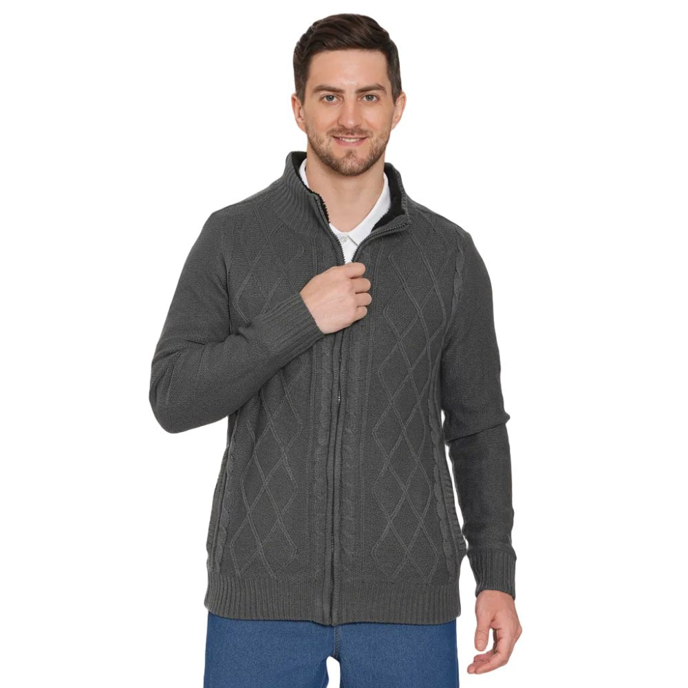 Sherpa Lined Fleece Sweater Jacket - Pendo Store